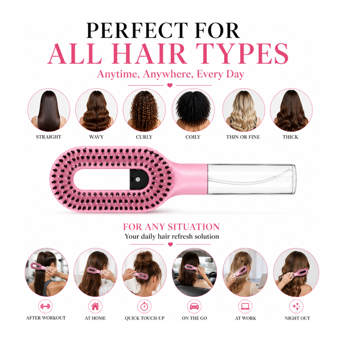2-in-1 Mist & Detangle Hairbrush