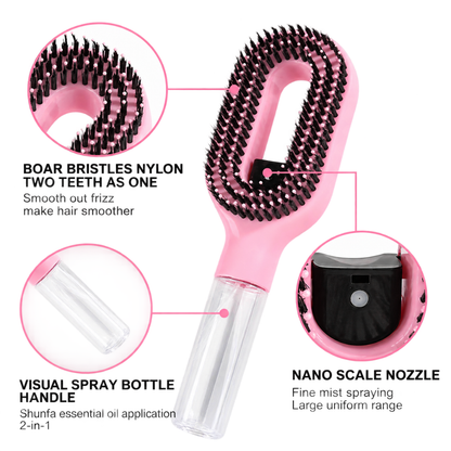 2-in-1 Mist & Detangle Hairbrush