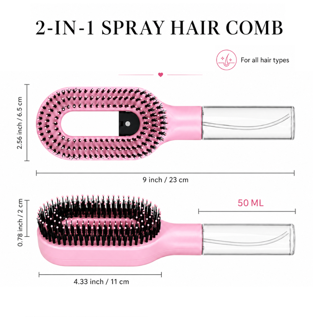 2-in-1 Mist & Detangle Hairbrush