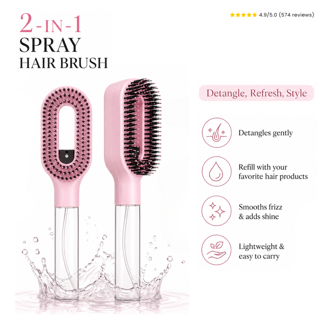 2-in-1 Mist & Detangle Hairbrush